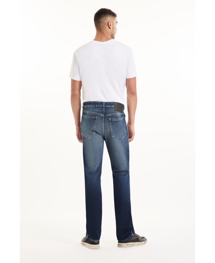 Calça Jogging Intense Blue Straight Lav. Medio