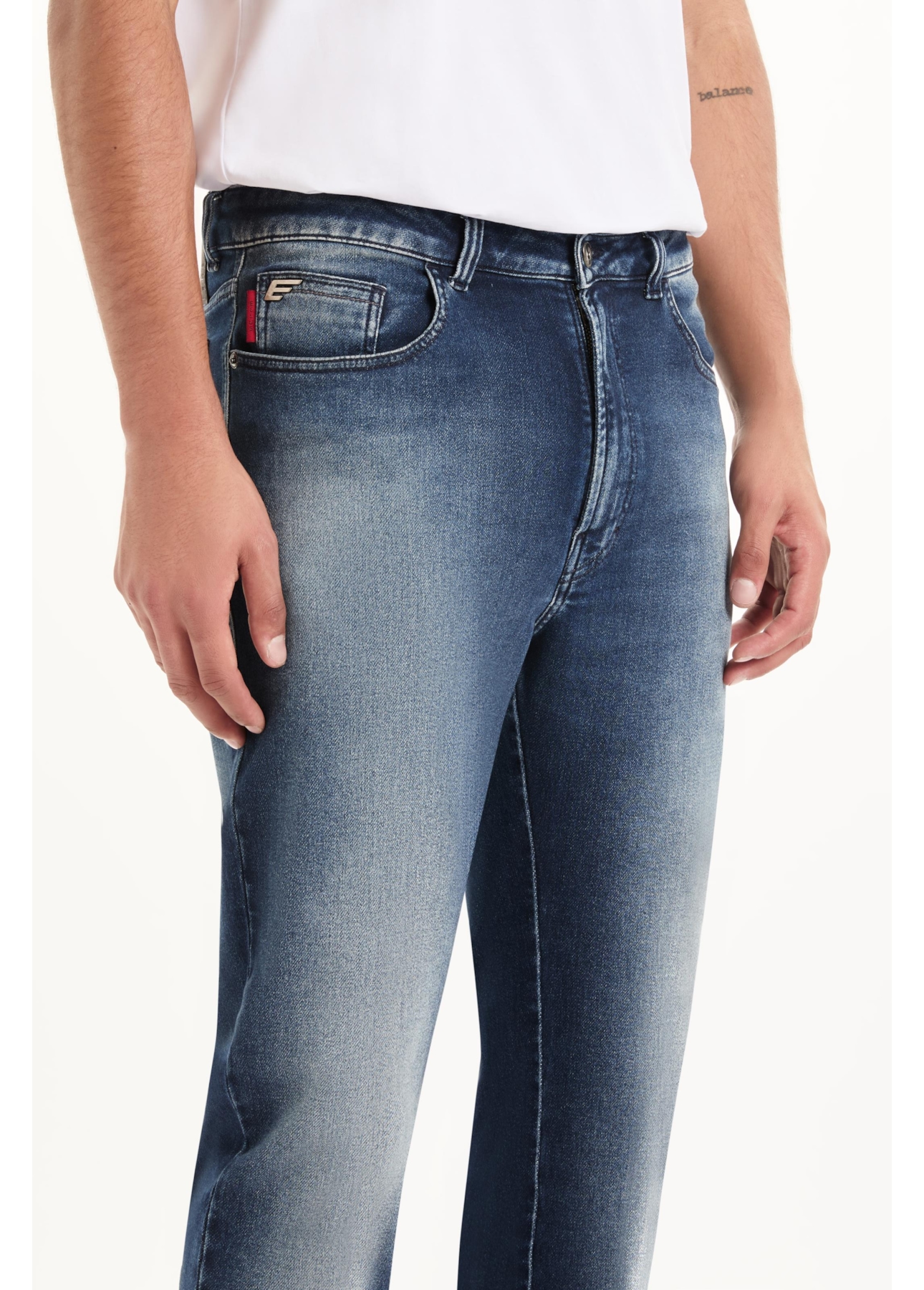 Calça Jogging Intense Blue Straight Lav. Medio