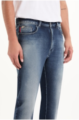 Calça Jogging Intense Blue Straight Lav. Medio