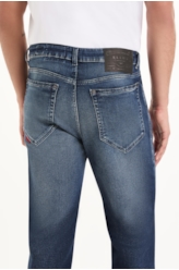Calça Jogging Intense Blue Straight Lav. Medio