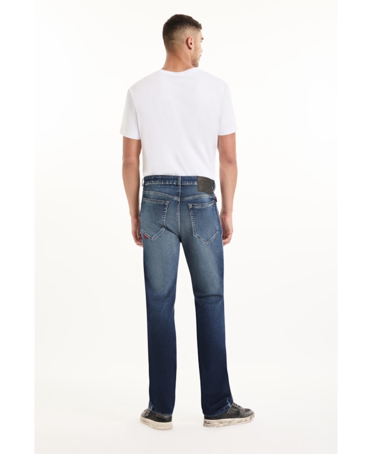 Calça Jogging Intense Blue Straight Lav. Medio