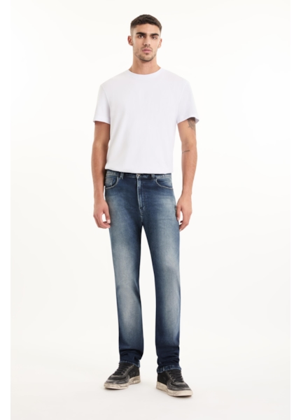 Calça Jogging Intense Blue Straight Lav. Medio