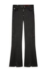Calça Leather Color Skinny Flare Preto