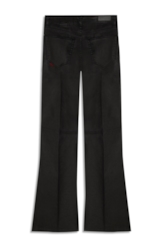Calça Leather Color Skinny Flare Preto
