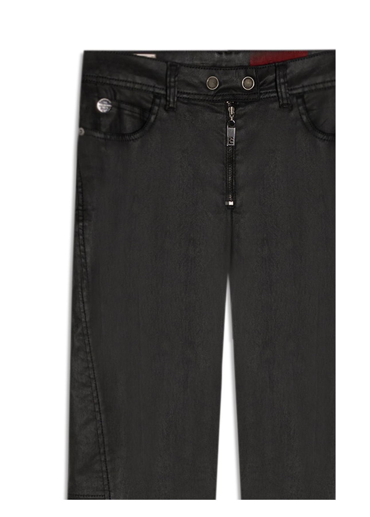 Calça Leather Color Skinny Flare Preto