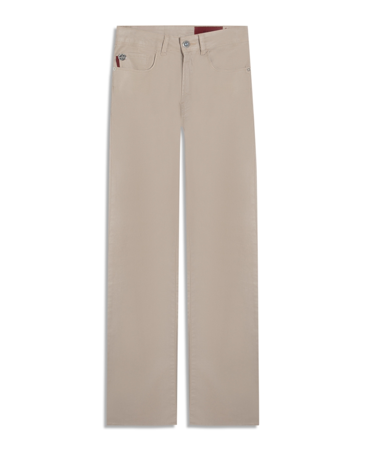 Calça Leather Denim Bootcut Sandy