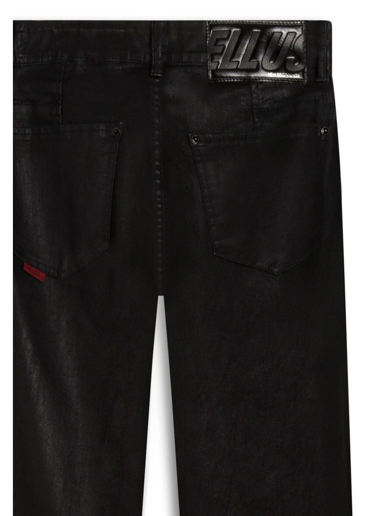 Calça Leather Denim Gigi Alfaiataria Preto