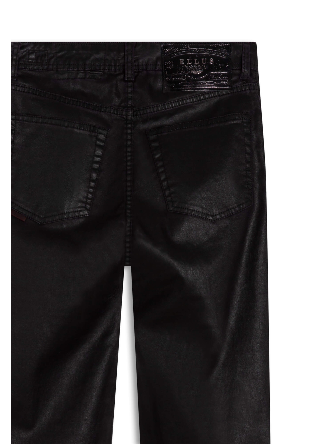 Calça Leather Denim Slim Beringela