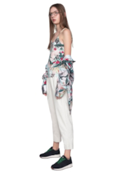 Calça Leather Skin Relax Off White
