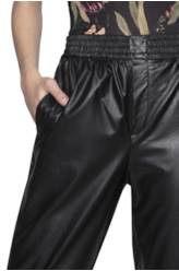 Calça Leather Skin Relax Preto