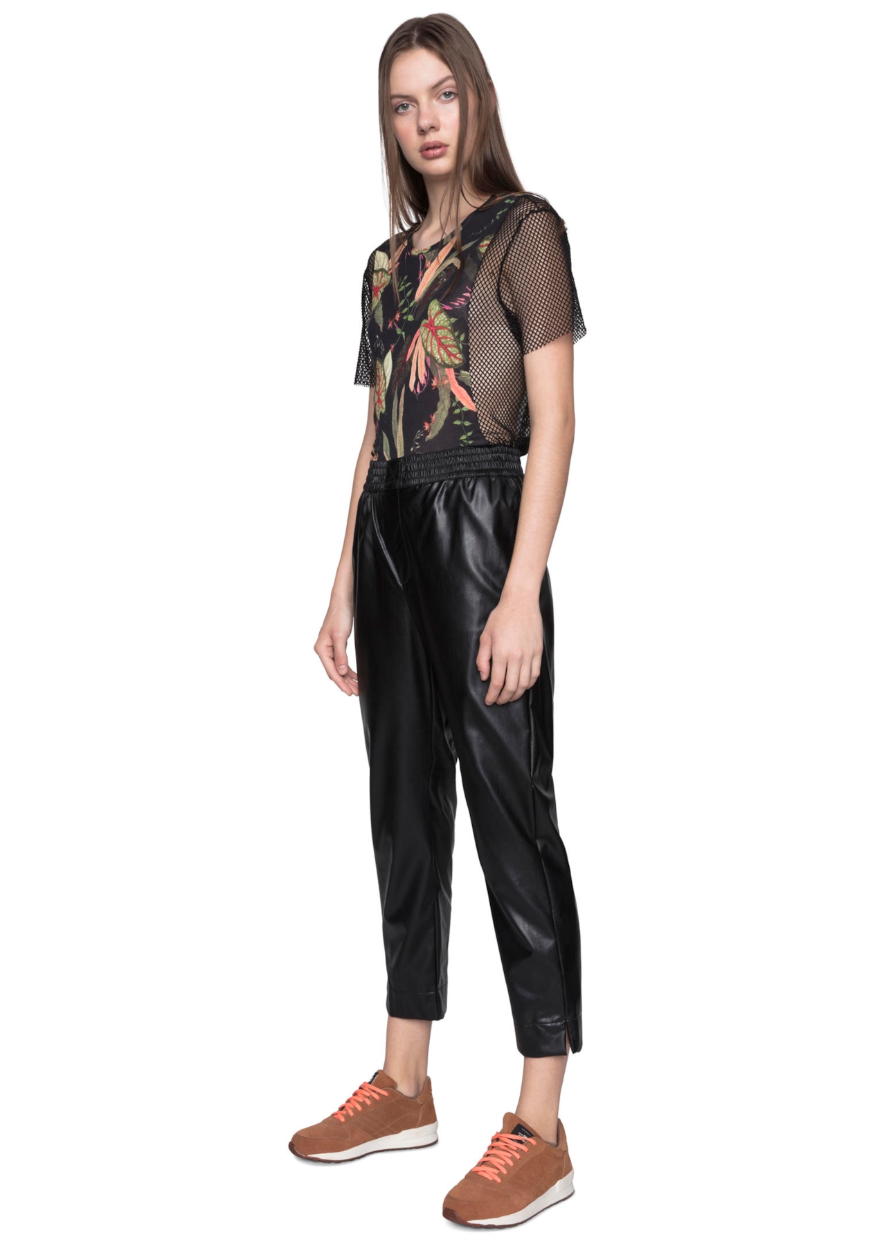 Calça Leather Skin Relax Preto