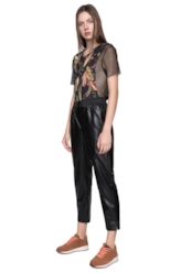 Calça Leather Skin Relax Preto