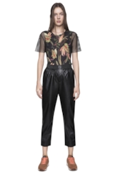 Calça Leather Skin Relax Preto