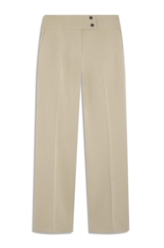 Calça Lilla Reta Double Buttons Cinza Claro