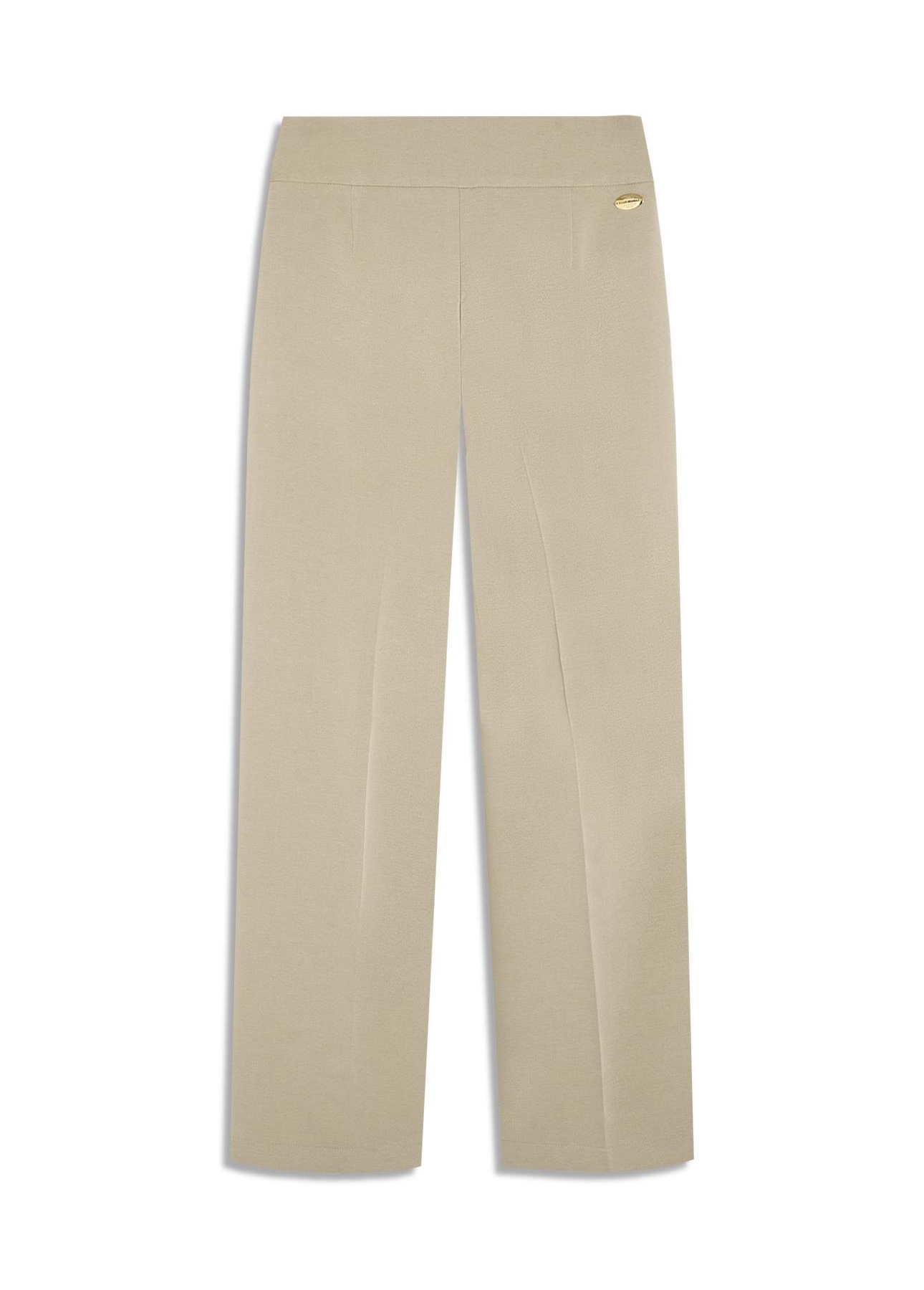 Calça Lilla Reta Double Buttons Cinza Claro