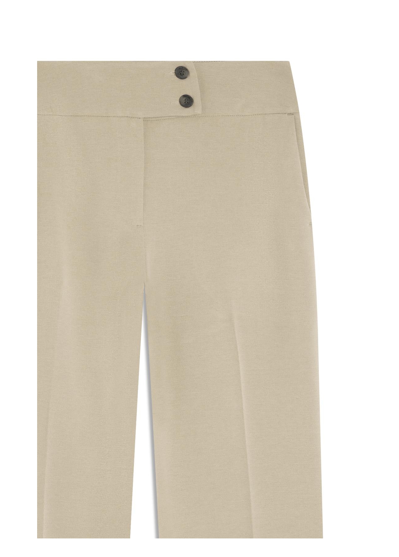 Calça Lilla Reta Double Buttons Cinza Claro