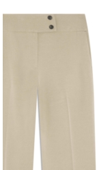 Calça Lilla Reta Double Buttons Cinza Claro
