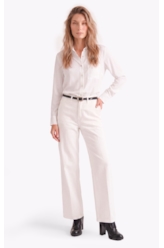 Calça Linen Blend Patt d Eph b Faca Branco