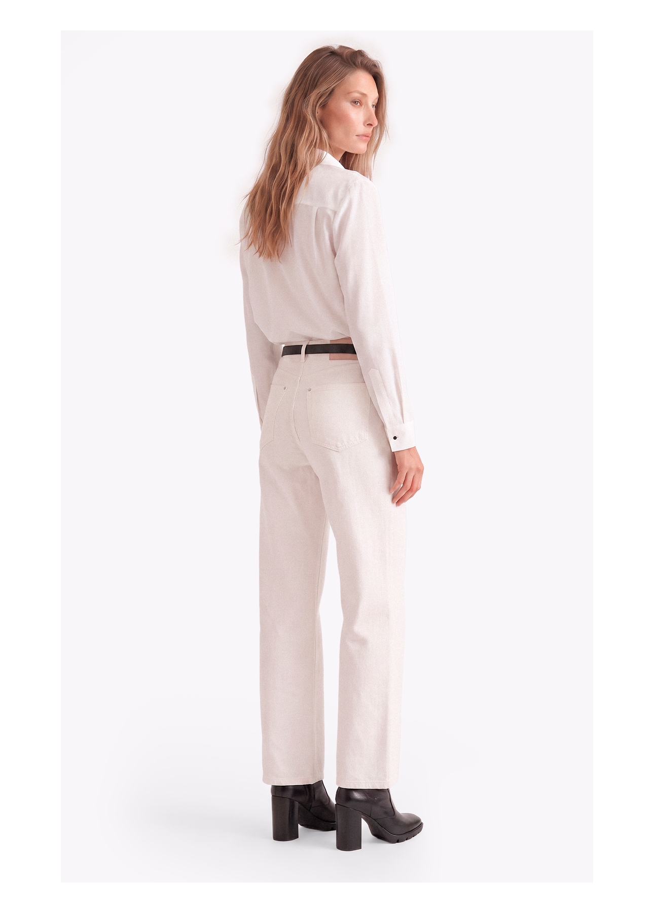 Calça Linen Blend Patt d Eph b Faca Branco