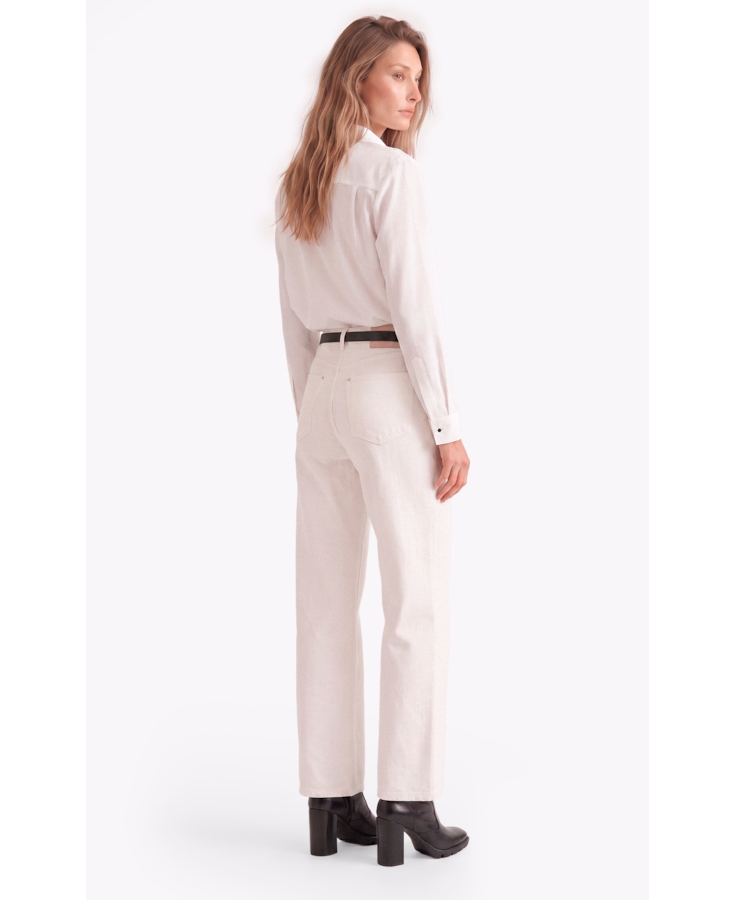 Calça Linen Blend Patt d Eph b Faca Branco