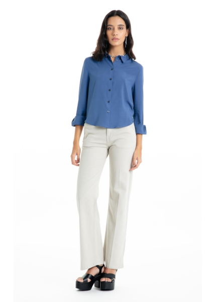 Calça Linen Blend Patt d Eph b Faca Silver