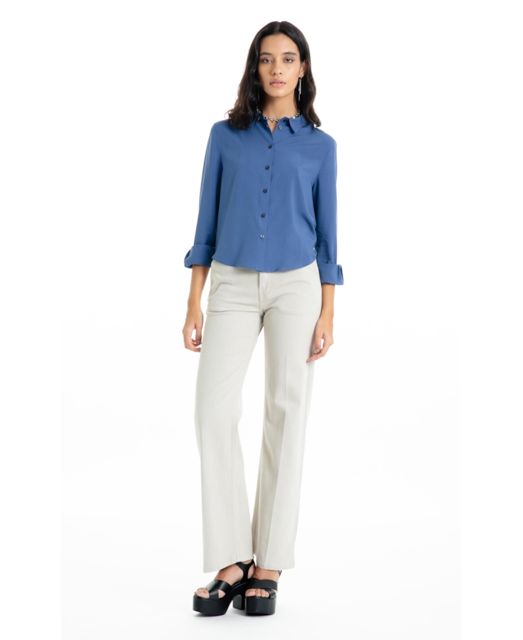 Calça Linen Blend Patt d Eph b Faca Silver