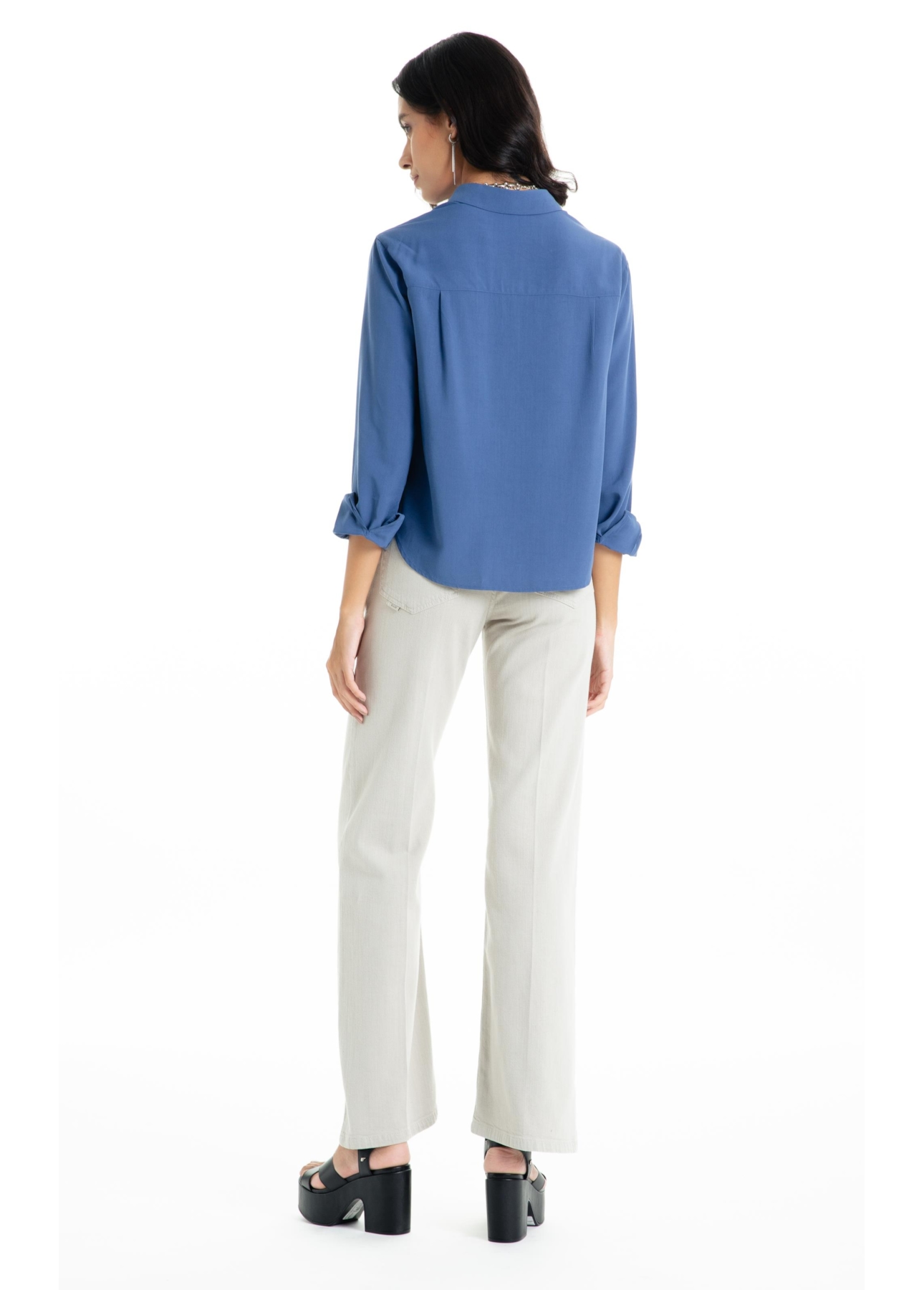 Calça Linen Blend Patt d Eph b Faca Silver