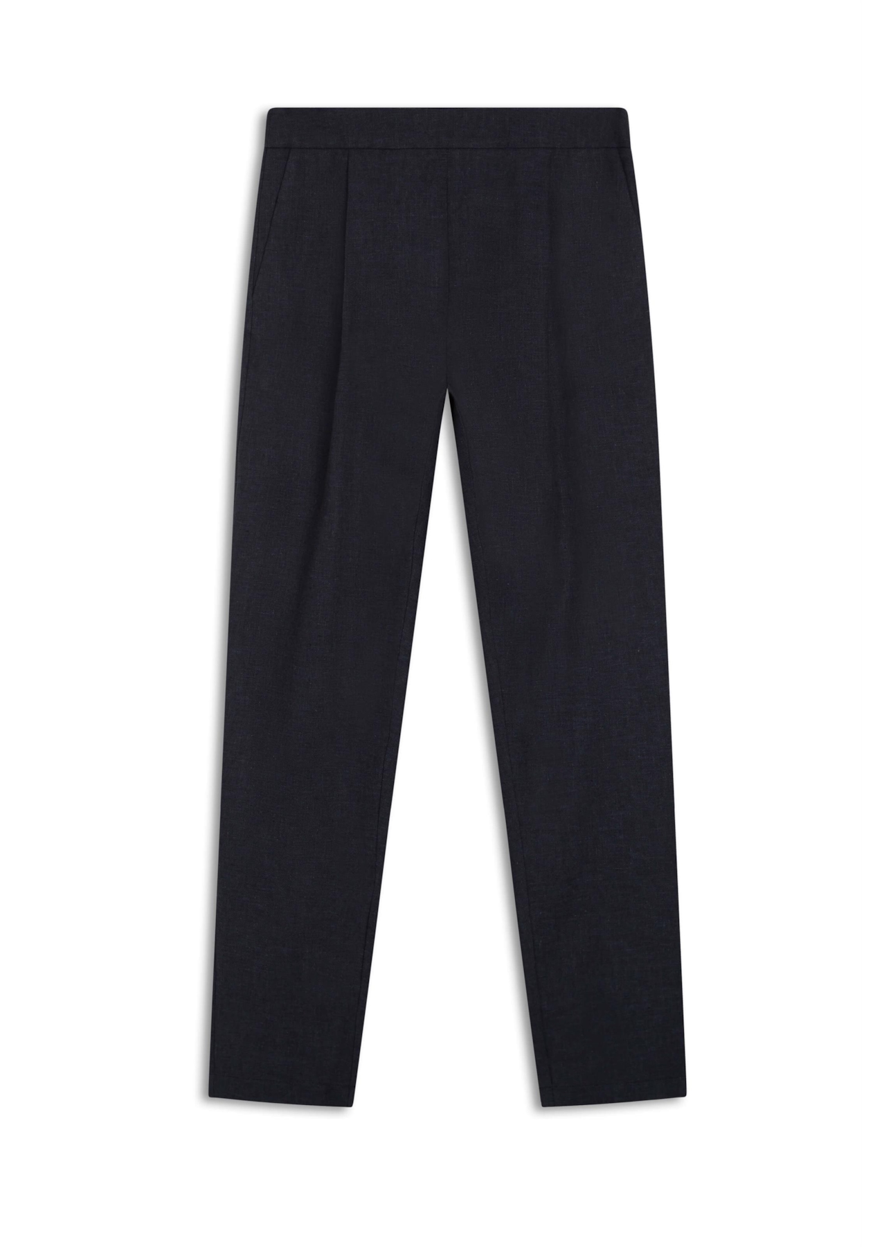 Calça Linen Blend Pleats Marinho