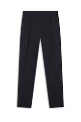 Calça Linen Blend Pleats Marinho