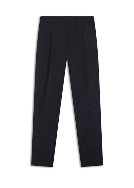 Calça Linen Blend Pleats Marinho