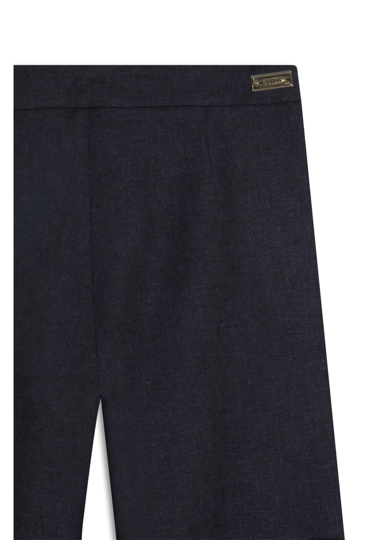 Calça Linen Blend Pleats Marinho