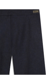 Calça Linen Blend Pleats Marinho