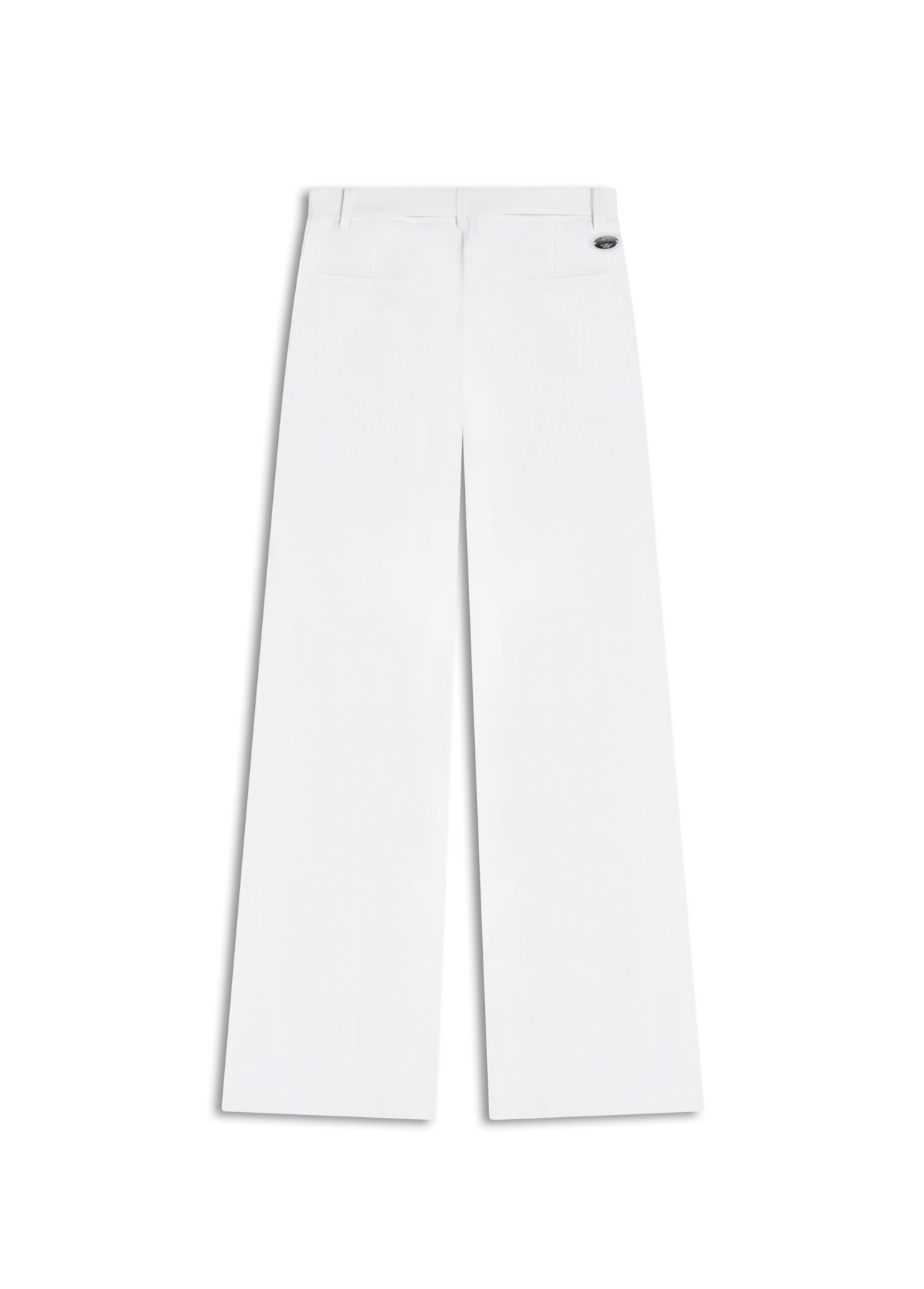 Calça Linen Blend Wideleg Faca Off White
