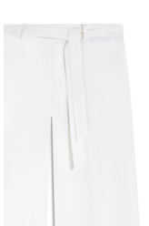 Calça Linen Blend Wideleg Faca Off White
