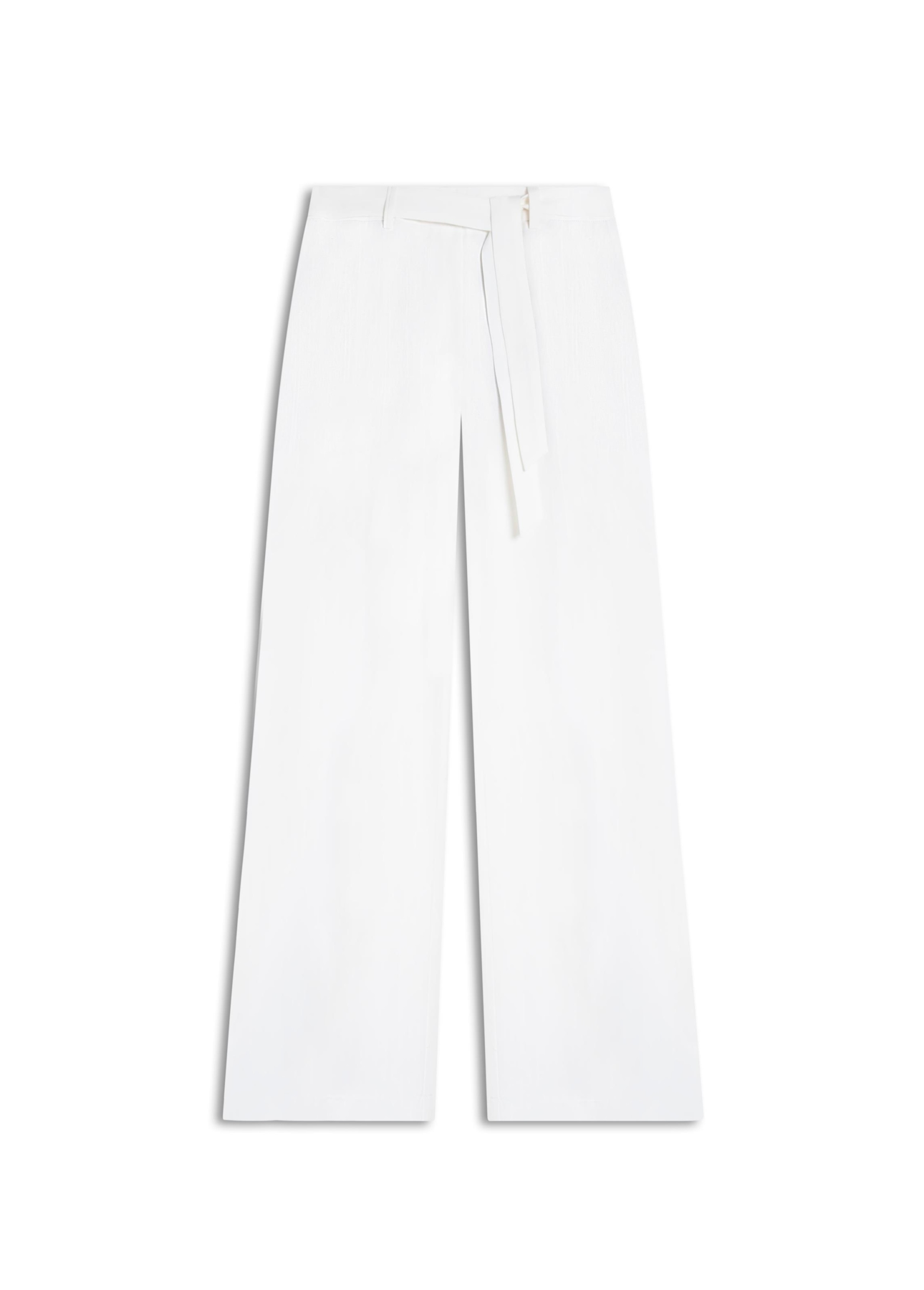 Calça Linen Blend Wideleg Faca Off White