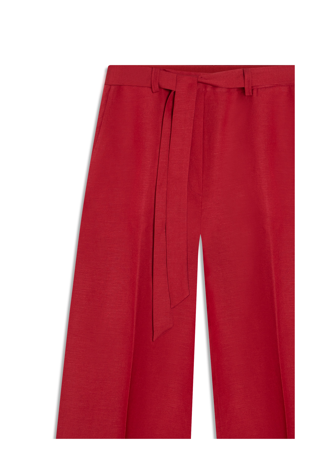 Calça Linen Fresh Wideleg Bordeaux