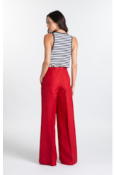 Calça Linen Fresh Wideleg Bordeaux