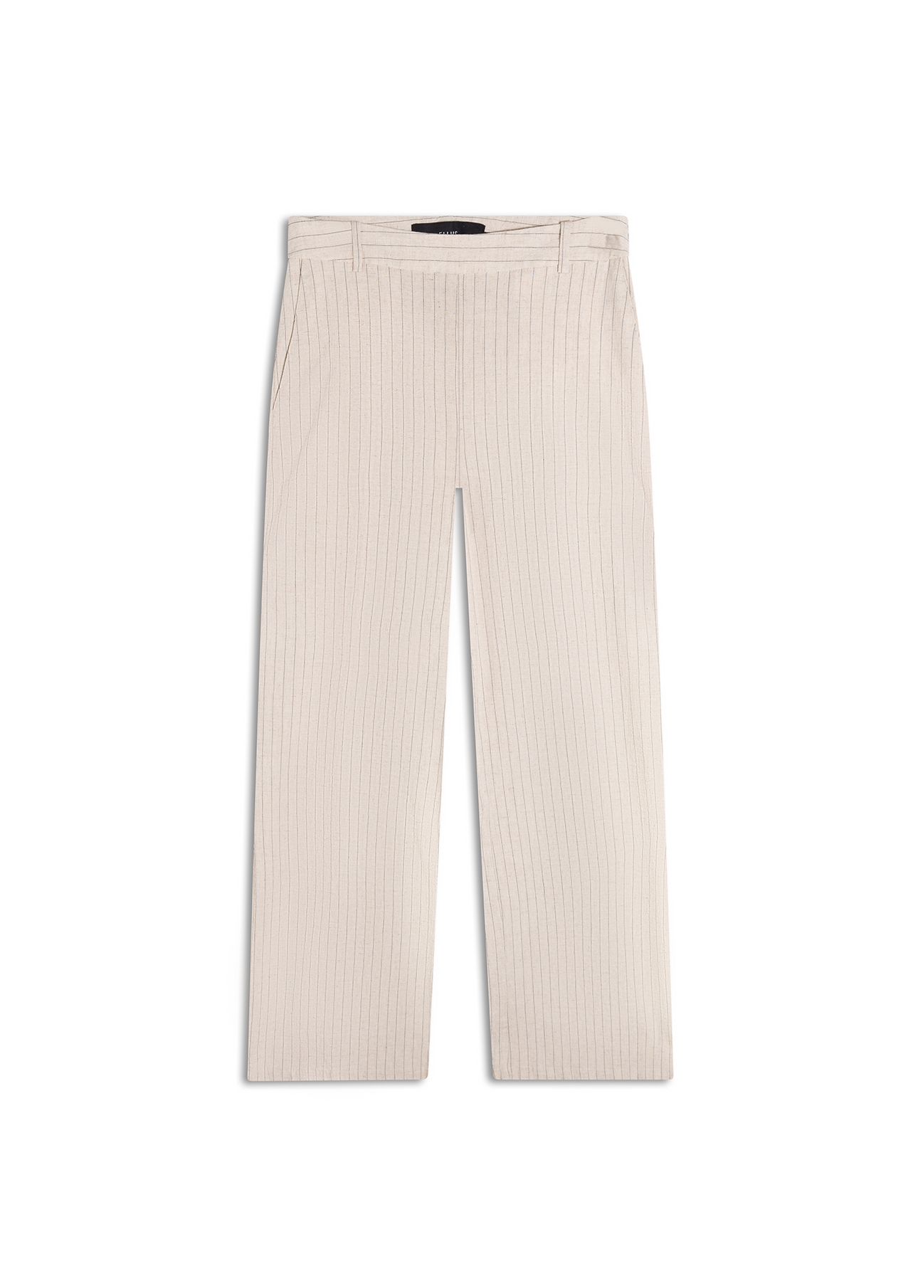 Calça Linen Straight Stripes Straight Areia