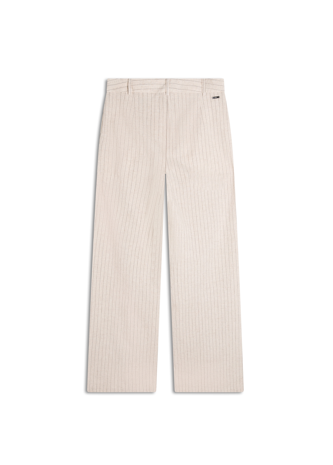 Calça Linen Straight Stripes Straight Areia