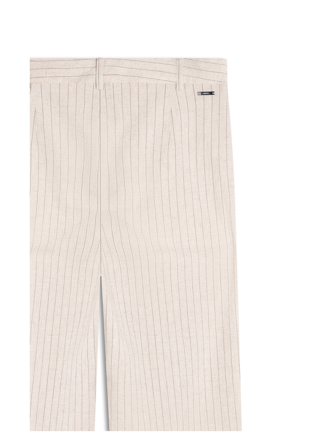 Calça Linen Straight Stripes Straight Areia