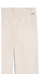Calça Linen Straight Stripes Straight Areia