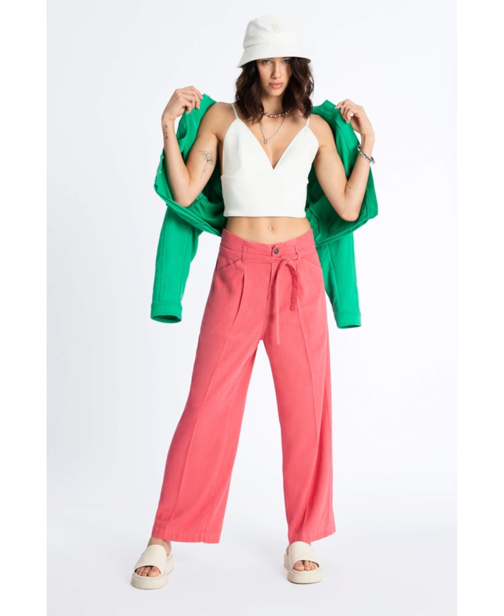 Calça Linho Washed Goiaba