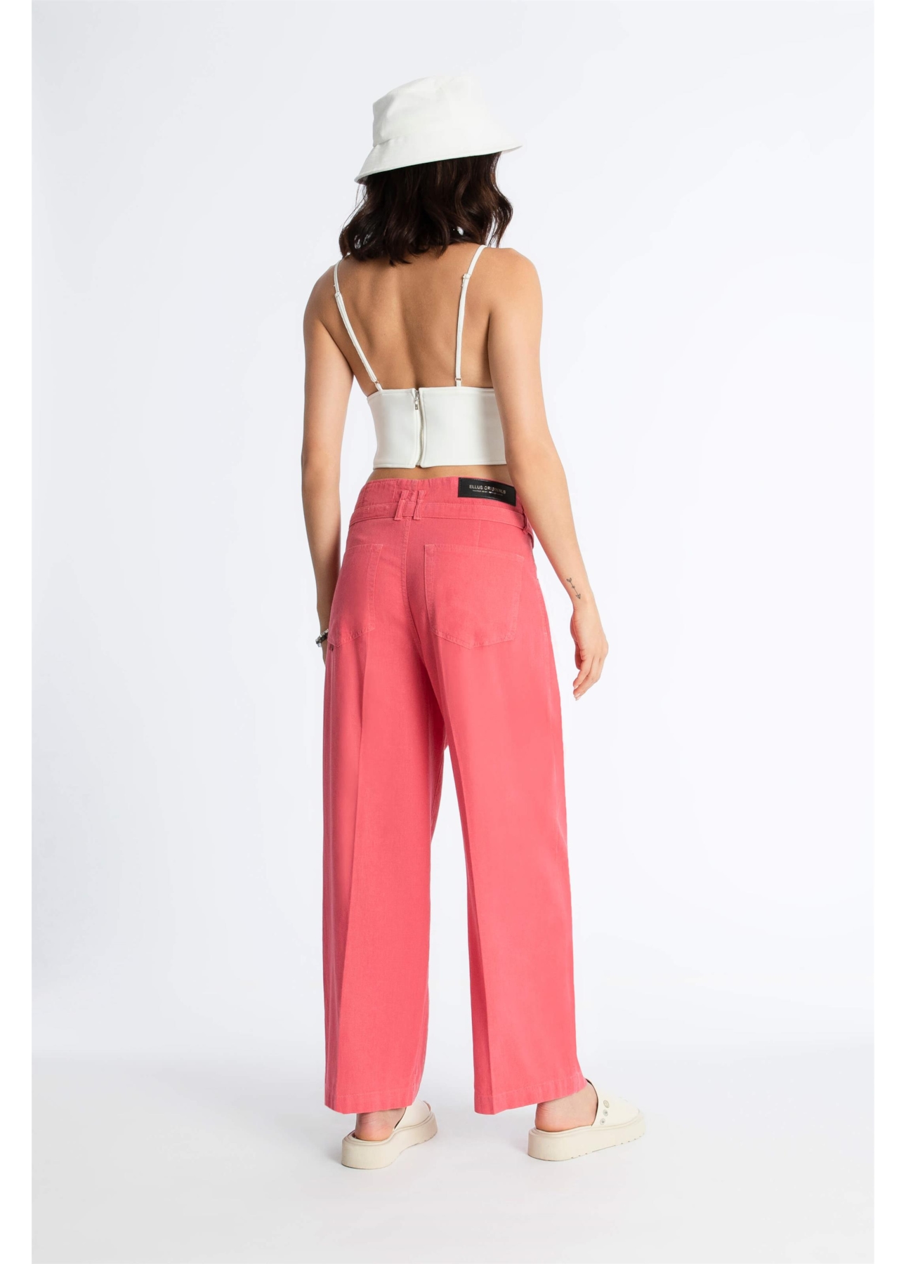 Calça Linho Washed Goiaba