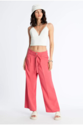 Calça Linho Washed Goiaba