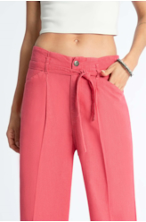 Calça Linho Washed Goiaba