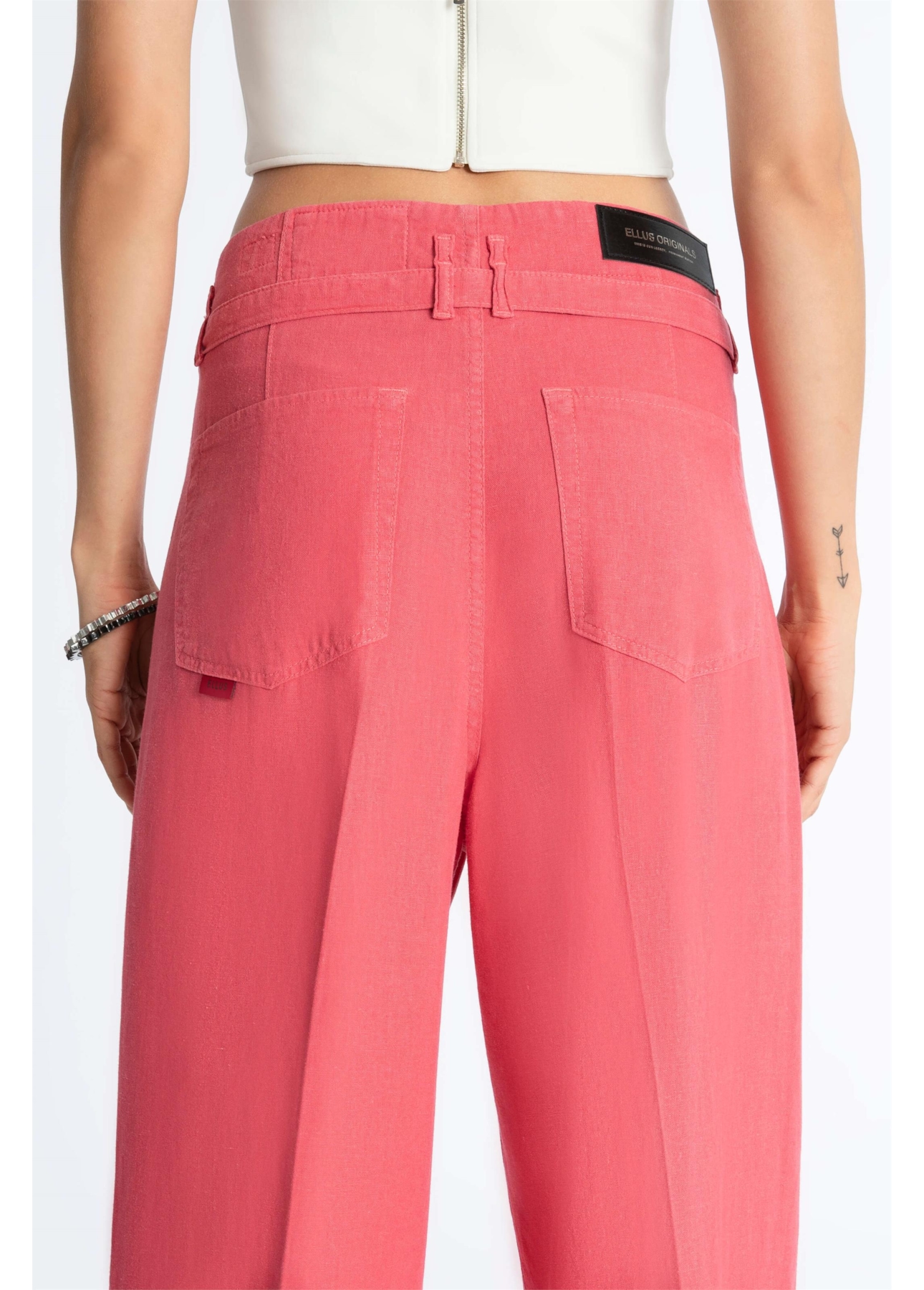 Calça Linho Washed Goiaba