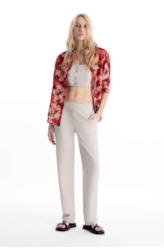 Calça Linsar Sarjado Straight Natural
