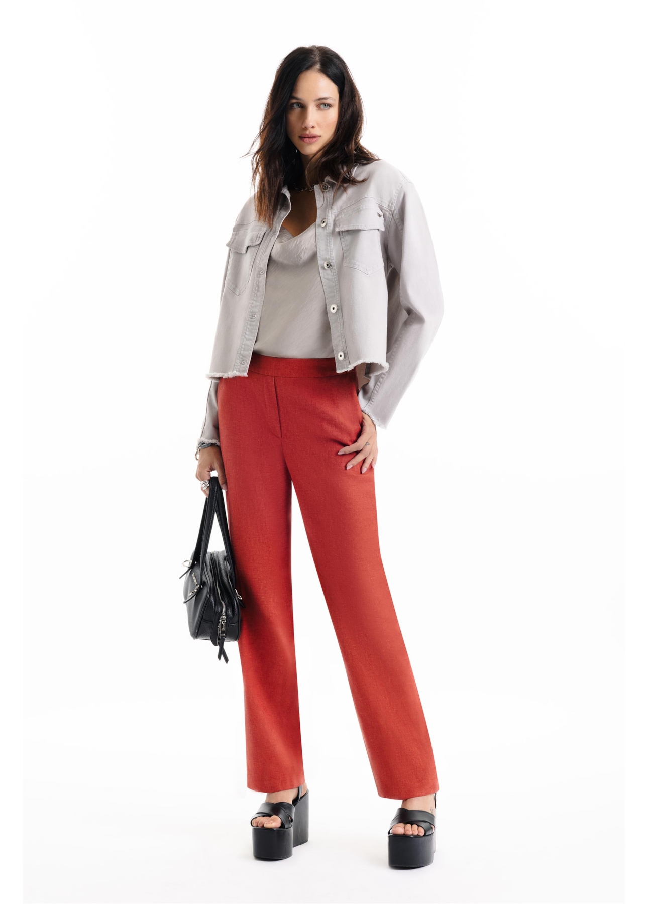 Calça Linsar Sarjado Straight Terra