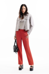 Calça Linsar Sarjado Straight Terra