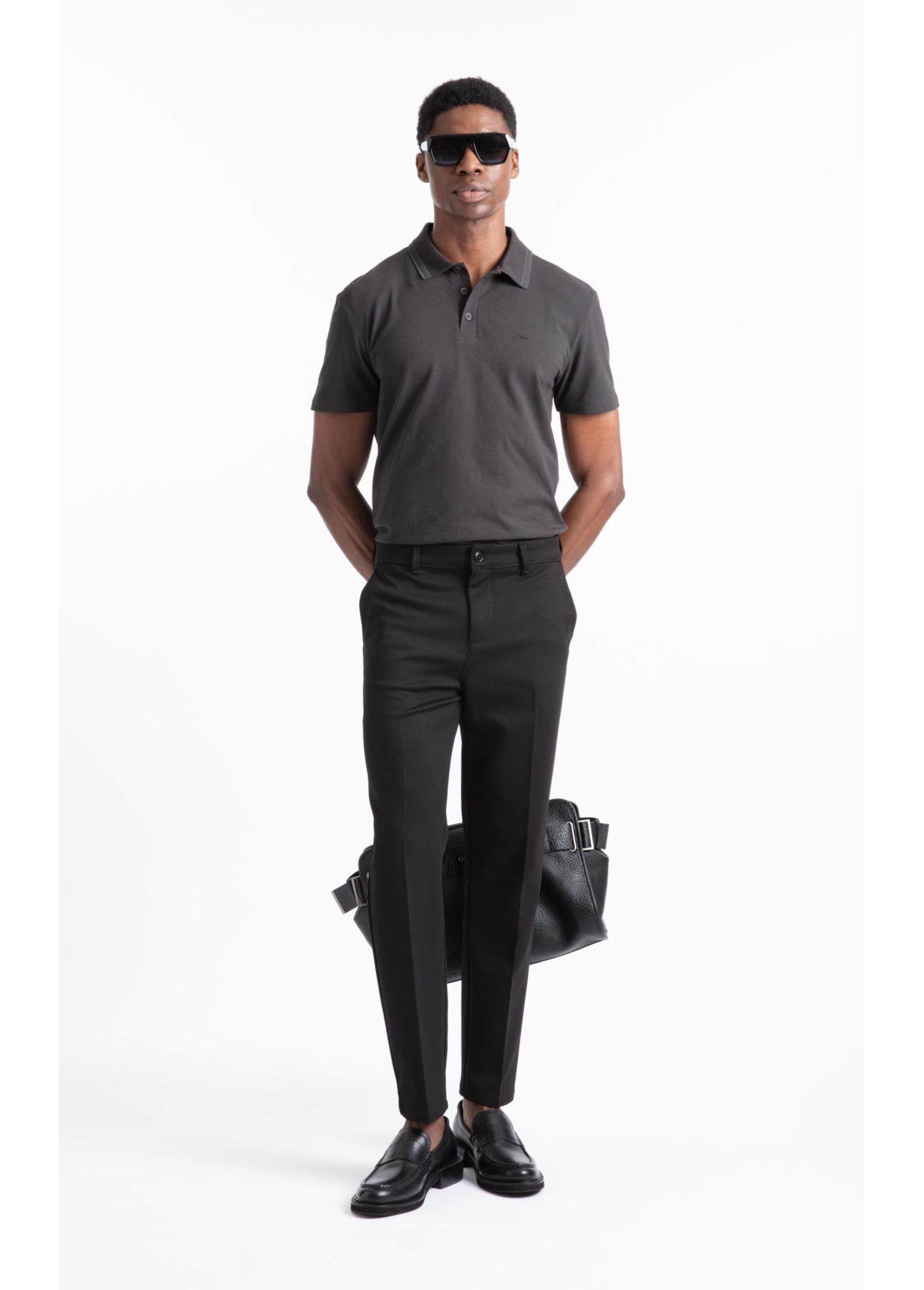 Calça Malha Twill Trapezio B.Faca Preto